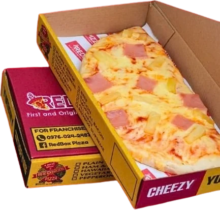 Half Moon pizza in a RedBox